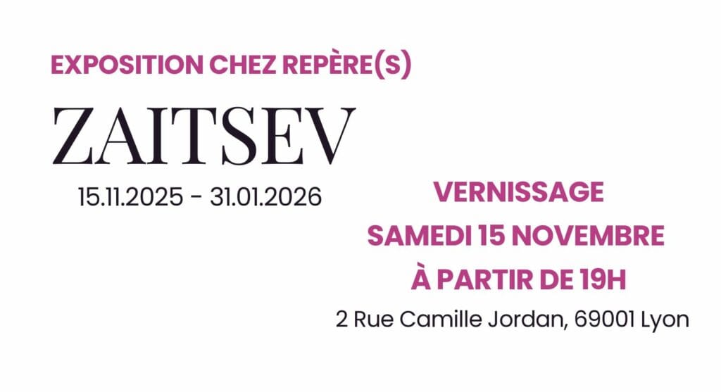 texte de l'affiche de l'exposition de Zaitsev